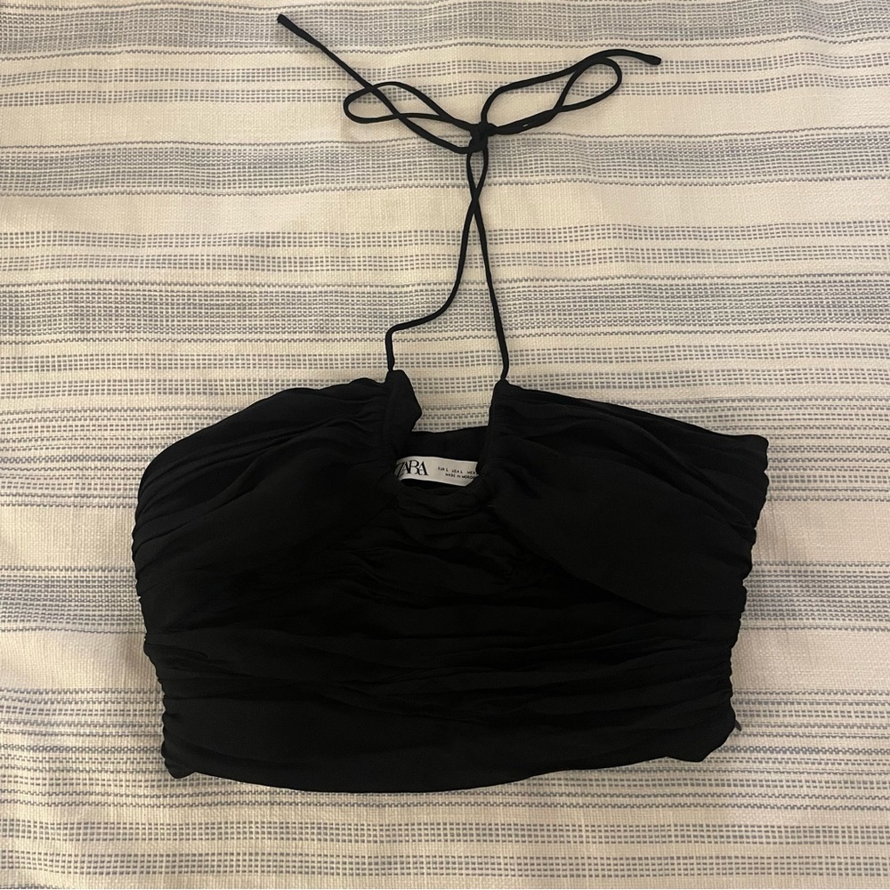 Zara Cropped Halter Top